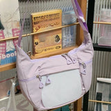 KYLETHOMASW  -  Japanese Students Kawaii Women's Handbags Fashion Nylon All Match Underarm Bag Chic Y2k Aesthetic Transparent Shoulder Ita Bags