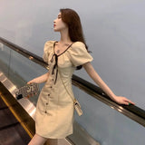 KYLETHOMASW  -  French Short-sleeved 2025 Summer New Style Sweet and Slim-reducing Dress