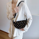 KYLETHOMASW  -  Rivets Design Mini PU Leather Crossbody Bags for Women Punk Style Trend Female Shoulder Bag Handbags and Purses
