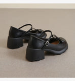 KYLETHOMASW  -  New Style Women Pumps Mary Janes Shoes Fashion Elegant Chunky Platform High Heels Women Shoes Bow Ankle Buckle Party Shoes