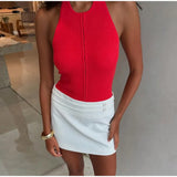KYLETHOMASW  -  Elegant Woman Outfit Mini Dress 2 Piece Suit Fabric Square Neck Pocket  Vest Hip Package Mini Skirt Chic Lady Office Suit