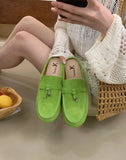 KYLETHOMASW  -  Summer New Style Slippers 2025 Fashion Elegant Versatile Trend Soft Soled Women Slippers Cow Leather Mules Slippers Lady Sandals