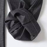 KYLETHOMASW  -  French Minimalist Grey High WaistedLeg Casual Pants  Straight Women Fashion Office Ladies Winter Trousers