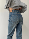 Kylethomasw  Woman Aesthetics Jeans Denim American Style 90s Gyaru Pants Unisex High Street Tide All-match Preppy Style Cozy Straight Leg