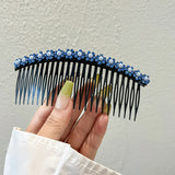 Kylethomasw Handmade Hair Combs Clips Tooth Plastic Hairpin Women Side Twist Comb French Floral Pearl Hairpin Girls Hair Accessories