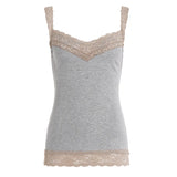 KYLETHOMASW  -  Spring/autumn Sweet Slim Lace Patchwork Basic All Match Slight Strech Knitted Camis