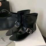 KYLETHOMASW  -  White Sandals Woman Thong Low Heels Ankle Boots Summer Ladies Shoes Punk Black Sandals Brown Flip Flops Sandales Femmes 2025