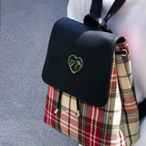 KYLETHOMASW  -  Spice Girl Plaid Backpack Casual Large Capacity Sweet Y2K College Style All-match Backpacks