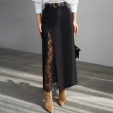 KYLETHOMASW  -  Summer Side Split Lace Sexy Perspective Skirt Fashion Versatile Elegant Temperament Commuter Women's Clothing