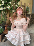KYLETHOMASW  -  Japanese Sweet Kawaii Lolita Elegant Dress Women Bow Design Vintage Birthday Dress Female Fairy Chic Korean Popular Clothes