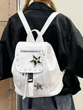 KYLETHOMASW  -  Contrast Star Mochilas Mujer Preppy Style Mochila Large Capaci Bag Drawstring Zipper Bolsas 2026 New Backpack Bags for Woman