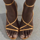 KYLETHOMASW  -  Summer 2025 new style single-strap elegant women's shoes - delicate strap combination high-heeled sandals