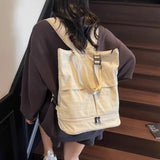 KYLETHOMASW  -  New Women Vintage Simple Backpacks Outdoor Travel Grunge Underarm Bags Y2k Aesthetic Cargo Solid Shoulder Handbags Trendy