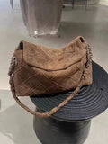 KYLETHOMASW  -  Suede Chain Underarm Bag  New High Capacity Designder Bag Vintage Elegant Women Shoulder Bag