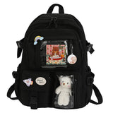 KYLETHOMASW  -  Women Backpack Multi-Pocket Nylon Girls Schoolbag Kawaii Girl Travel Student Bag
