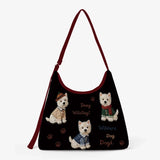 KYLETHOMASW  -  Japanese Sweet Kawaii Dog Print Shoulder Bags Luxury Y2k Aesthetic Letter Design Crossbody Handbags All Match Cute Underarm Bag