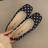 KYLETHOMASW  -  Brand Women Flats Fashion Round Toe Weave Pointed Toe Slip On Single Shoes Flat Heel Boat Shoes Soft Ballet Shoes