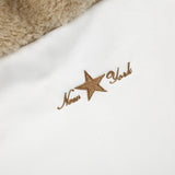 KYLETHOMASW  -  New fur spliced one neck slim embroidered T-shirt for sexy and slim women, backless sweatshirt