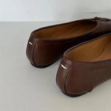 KYLETHOMASW  -  Split Toe Women Ballet Flats Fashion Tabi Shoes Casual Slip-on Loafers Ladies Pleated Leather Espadrilles Zapatillas Mujer