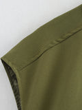 KYLETHOMASW  -  Autumn Women O Neck Front Zipper Loose Casual Vest Vintage Solid Sleeveless Outerwear