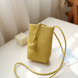KYLETHOMASW  -  Korean Women's Casual Crossbody Bag High Quality Pu Leather Shoulder Bag Women' Commuter Crossbody Mobile Phone Bag With Pendant