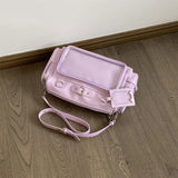KYLETHOMASW  -  Trendy Transparent  Ita Bags All Match Kawaii Cute Solid Shoulder Handbags Fashion New Sweet Y2k Aesthetic Underarm Bag Japanese