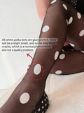 KYLETHOMASW  - Y2K Millennium Hot Girl Dopamine Blue Polka Dot Stockings Summer Sun Protection Dot Printed Stockings Ins Korean Style Pantyhose