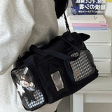 KYLETHOMASW  -  Trendy All Match Transparent Ita Bags Women Casual Travel Underarm Bag Sweet Y2k Aesthetic Shoulder Handbags Streetwear Japanese