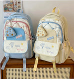 KYLETHOMASW  -  High-value Female High School Student Schoolbag Macaroon Contrast Color Cute All-match Backpacks Large-capacity College Backpack