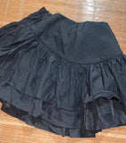 KYLETHOMASW  -  Gothic Vintage Black Lace 2-piece Set Women Lolita Lace Puff Sleeve Y2K Tops Female + High-waist Ruffle Short Kawaii Mini Skirt