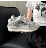 KYLETHOMASW  -  Women's Running Shoes 2025 New Mesh Breathable Casual Sneakers Lace Up Anti-Slip Retro Sports Shoes Versatile Low Top Sneakers