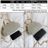 Kylethomasw Fashion Women's Shoulder Bag PROM Fashion Women's Bag Exquisite Pearl Woven Clutch Bag Wedding Party Handbag Lady Crossbody Bag
