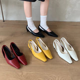 KYLETHOMASW  -  New Women Sandal Shoes Fashion Shallow Slip On Slingback Sandals Flat Heel Dress Sexy Pumps Shoes