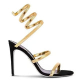 KYLETHOMASW  -  Metal Gold Snake-Shaped Wrapped Ankle Sandals Woman Summer 2025 Sliver Open Toe High Heels Wedding Bridal Shoes Luxury Pumps