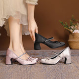KYLETHOMASW  -  Bow-Knot Casual Woman Shoe Clogs Platform Female Footwear Autumn Round Toe Crystal Butterfly Creepers Dress Summer Fall Rhinesto