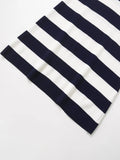 KYLETHOMASW  -  2025 Summer Retro Preppy Style Striped Dress Women Zippers Knitted Dress Casual Mini Dress Women