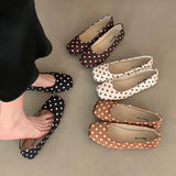 KYLETHOMASW  -  Brand Women Flats Fashion Round Toe Weave Pointed Toe Slip On Single Shoes Flat Heel Boat Shoes Soft Ballet Shoes