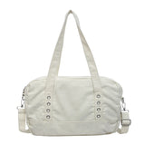 KYLETHOMASW  -  Women Canvas Washed Boston Tote Bag Solid Color Daily Commute Shoulder Crossbody Bags New Trend Fashion Handbags and Purses
