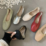 KYLETHOMASW  -  Fashion Butterfly-Knot Ladies Flat Mary Jane Women's Shoes Female Slides PU Footwear Luxury Ballet Flats Dance Shoes For Woman