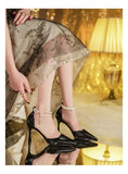 KYLETHOMASW  -  Sharp Pointed High Heels Women New French Style Single Shoe Sandals Women Paired with A Skirt Thin Heeled Pumps Women Shoes