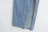KYLETHOMASW  -  Summer Midi Skirts Vintage Clothes Sexy Skirts For Women Blue Jeans Skirt High Waisted Denim Skirt Split Thigh Denim Skirt