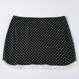 KYLETHOMASW  -  Lace lace polka dot wrap hip skirt, spring style, mature temperament, short skirt