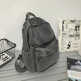 KYLETHOMASW  -  Women Students Vintage Denim Schoolbags Outdoor Travel All Match Backpacks Korean Casual Y2k Aesthetic Simple School Bags Trendy