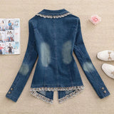 KYLETHOMASW  -  Denim Suit Casual Jacket Spring and Autumn New Embroidery Retro Slim Fit Cardigan Top Korean Version Western-Style
