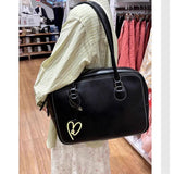 KYLETHOMASW  -  Vintage Coffee Handbag Wallet Women Retro Jk Uniform Large Capacity Tote Bag Female Harajuku Shoulder Bowling Bag
