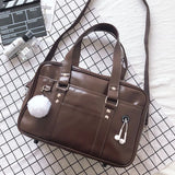 KIylethomasw Japanese Shoulder Bag for Women PU Leather Itabag Bag JK Tote Bags Book Handbags Preppy Uniform Messenger Bags Crossbody Bag