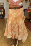 KYLETHOMASW  -  Fashionable Retro Smudged Chiffon Skirt Ruffled Loose Loose Hanging Hot Girl Irregular