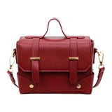 KYLETHOMASW  -  Ladies Fashionable PU Leather Square Box Bag Urban Simple Style Shoulder Crossbody Bag Daily Match Soft Hardness Zipper Opening