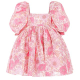 KYLETHOMASW  -  Elegant Lady Birthday Party Mini Dresses Y2K Kawaii Puff Sleeve Square Collar A-lin Dress for Women Wedding Evening Prom Clothes