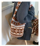 KYLETHOMASW  -  Lamb Wool Kawaii Vintage Harajuku Crossbody Bag Sweet Y2k Aesthetic All Match Handbags Casual Fashion Grunge Shoulder Bags Women